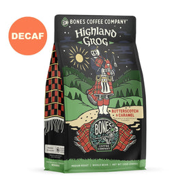 Bones Coffee Company Highland Grog bag seals freshness for mornings