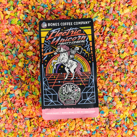 Bones Coffee Electric Unicorn French press setup with rich, low-acid profile