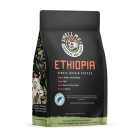 Bones Coffee Company Ethiopia aroma cup showcases citrus and berry notes.