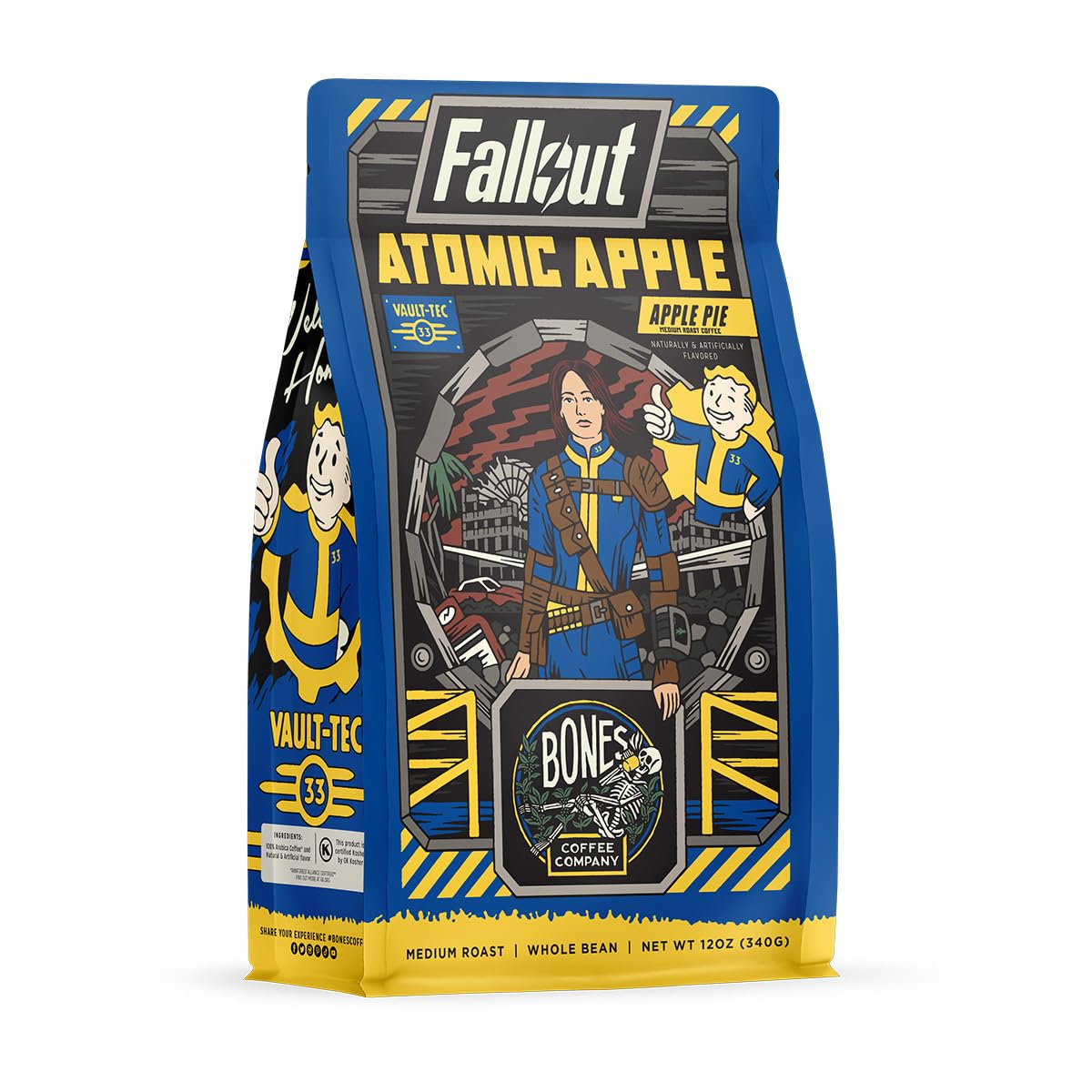 Bones Coffee Fallout Atomic Apple cup shows bold aroma for a comforting morning ritual
