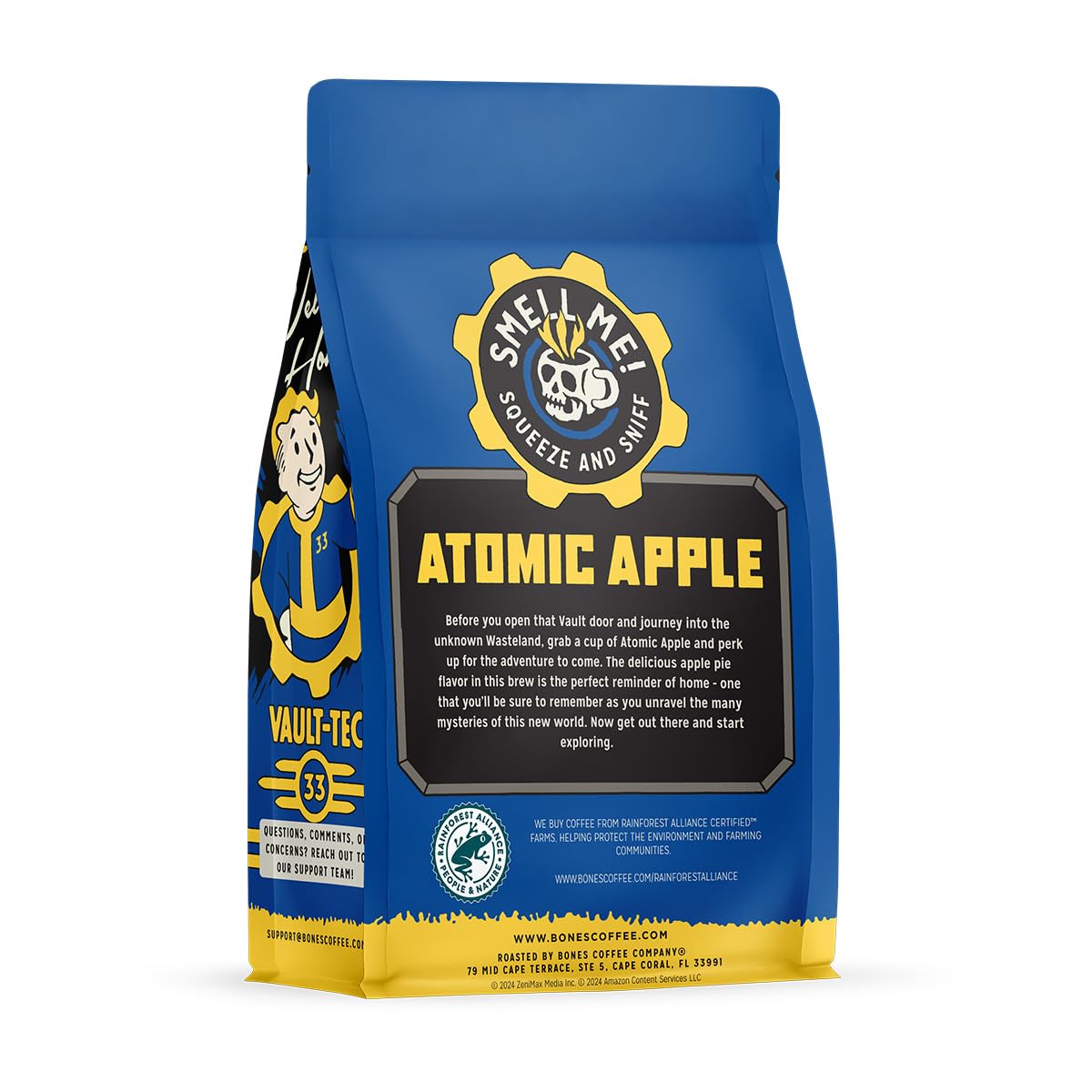 Bones Coffee Fallout Atomic Apple packaging preserves freshness for easy storage