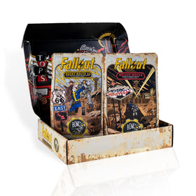 Bones Coffee Fallout Sin City collector box front view, gift-ready packaging for fans