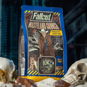 Bones Coffee Fallout Wasteland Crunch resealable bag preserves freshness between uses.