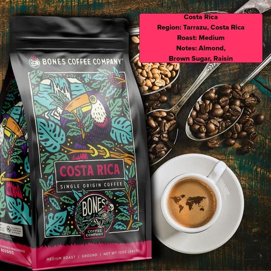 Bones Coffee flavor notes cocoa nutty milk chocolate for rich sipping.