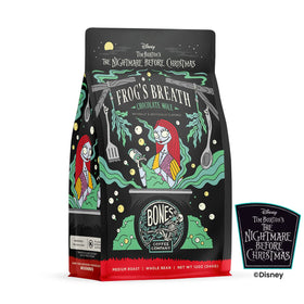 Bones Coffee Frog's Breath brewed cup reveals chocolate mole flavor