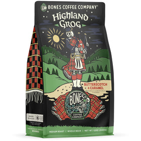 Bones Coffee Highland Grog sealed resealable bag preserves freshness