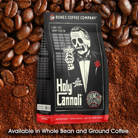 Bones Coffee Holy Cannoli auto-drip ready for quick flavorful mornings