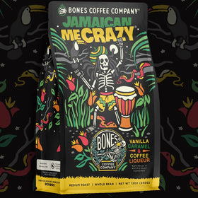 Bones Coffee Jamaican Me Crazy ground for French press with correct grind.