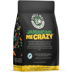 Bones Coffee Jamaican Me Crazy vanilla caramel hot brew cup with inviting aroma.