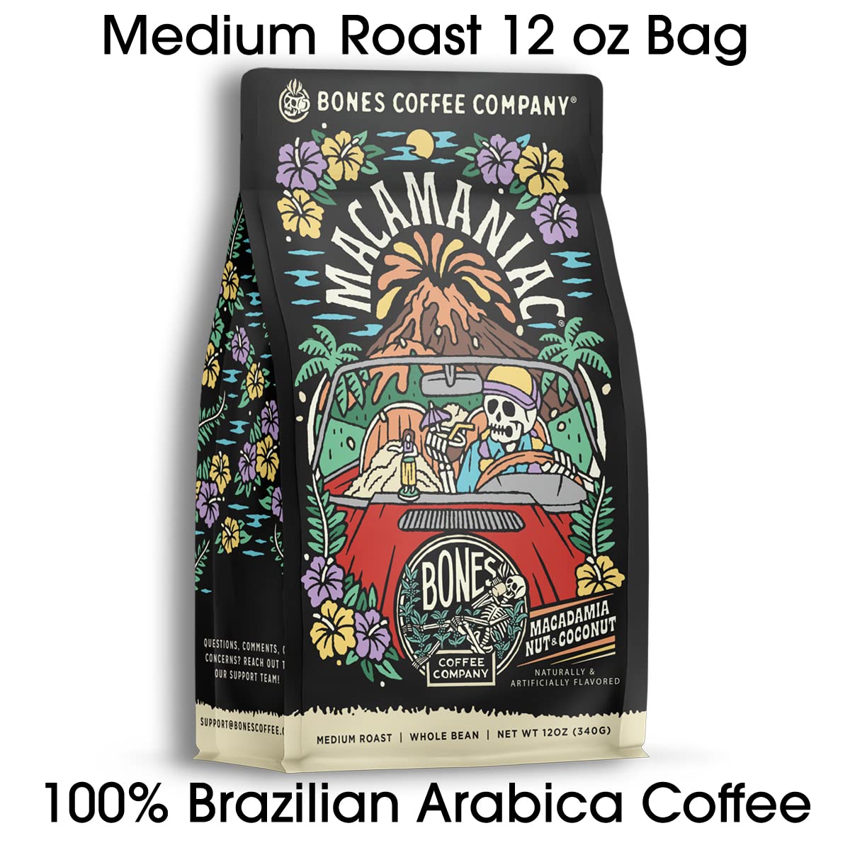 Bones Coffee Macamaniac coconut slice evokes tropical aroma and sweetness.