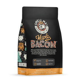 Bones Coffee Maple Bacon cup highlighting flavorful aroma and daily pick-me-up.
