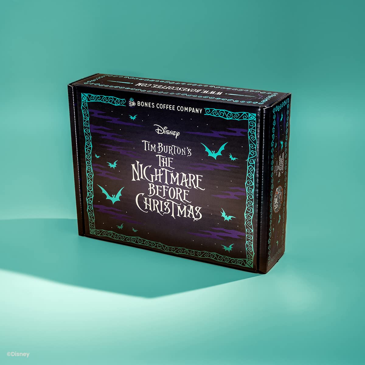 Bones Coffee Nightmare five flavor bags sealed to maintain freshness.