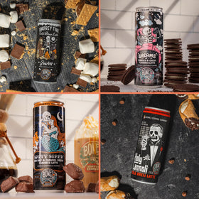 Bones Coffee on-the-go ready-to-drink latte can for effortless caffeine anytime.