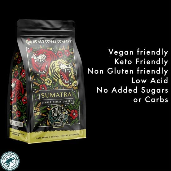 Bones Coffee Company Resealable bag keeps beans fresh between sessions