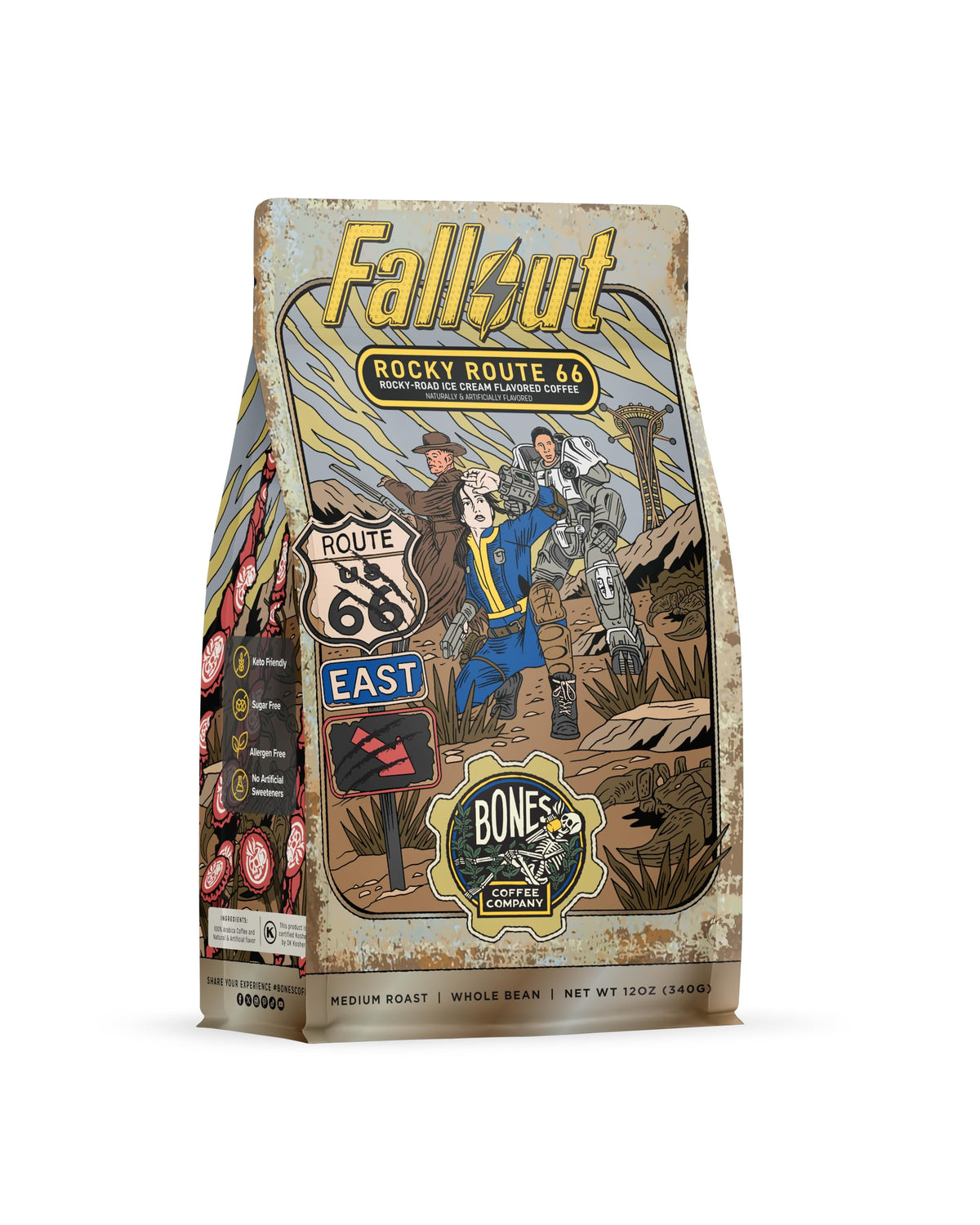 Bones Coffee Rocky Route 66 beans for bold, adventurous mornings.