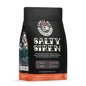 Bones Coffee Salty Siren resealable bag keeping beans fresh after opening