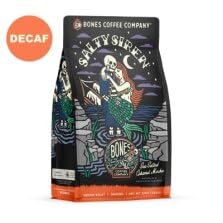 Bones Coffee Salty Siren beans closeup reveals caramel and chocolate aroma