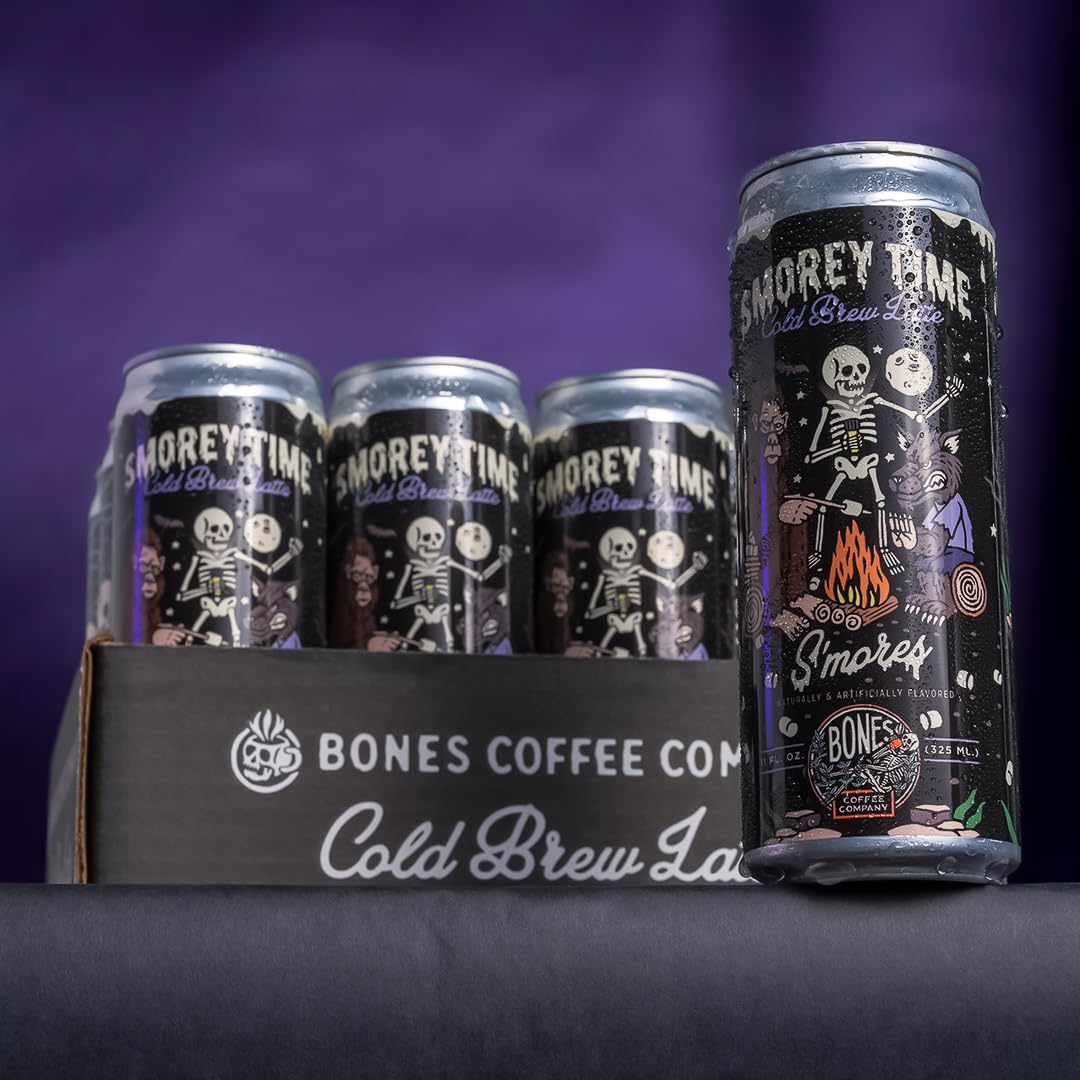 Night camp vibes with Bones Latte ideal for camping breaks