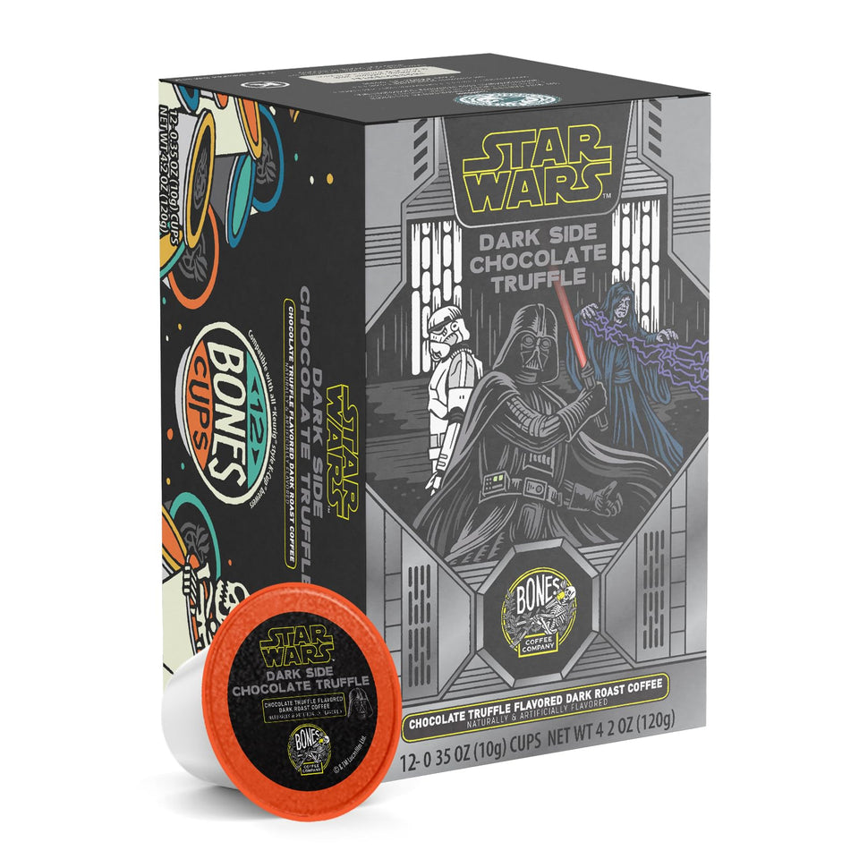 Bones Coffee Star Wars Dark Side Chocolate Truffle pods – convenient pack for quick mornings.