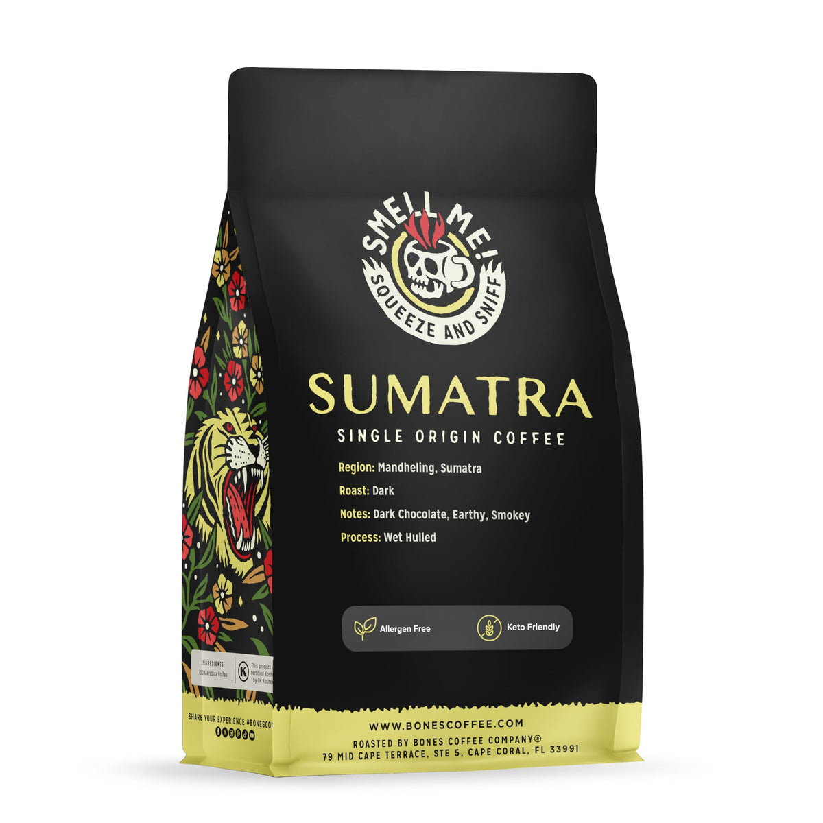 Bones Coffee Company Sumatra dark-chocolate notes enhance a comforting cup