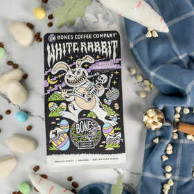 Bones Coffee White Rabbit aroma-steam captures inviting white chocolate notes in every cup.