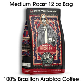 Artisan-roasted White Russian beans close-up with rich aroma.
