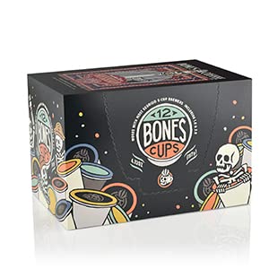 Bones Coffee White Russian pods-brew creates a smooth, medium-roast cup.