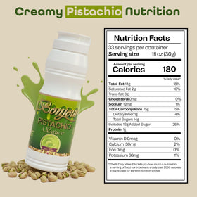Bonjour Pistachio Cream Sauce closeup highlights natural pistachio color and nutty aroma.