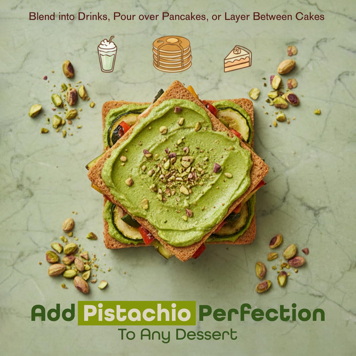 Bonjour Pistachio Cream Sauce in fridge keeps flavor balanced and ready to drizzle.