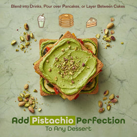 Bonjour Pistachio Cream Sauce in fridge keeps flavor balanced and ready to drizzle.