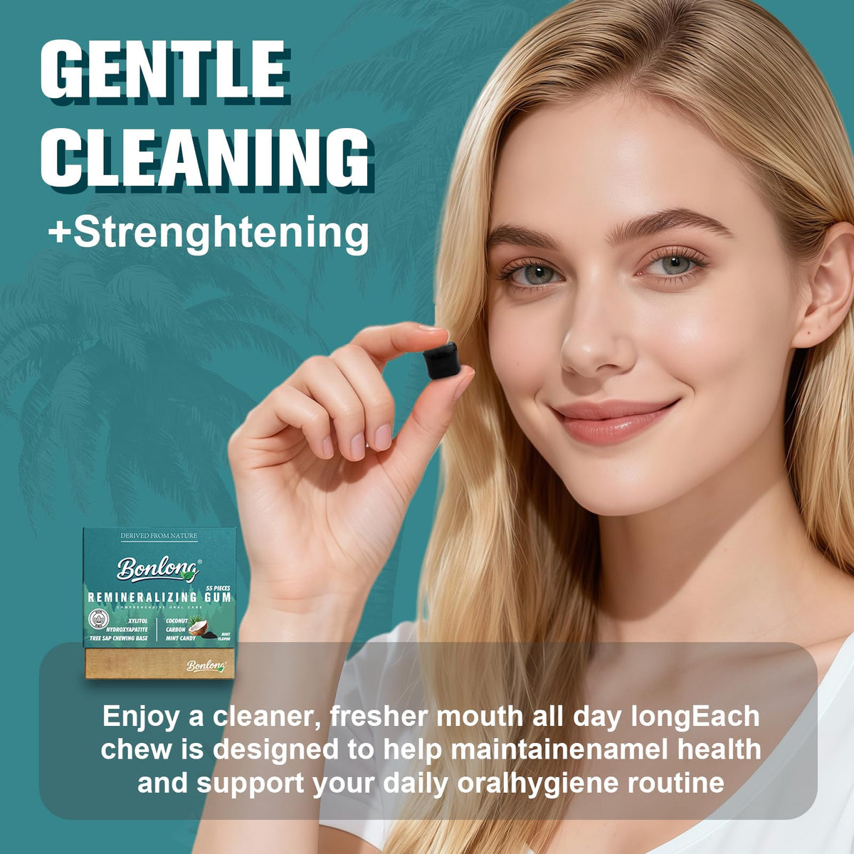 BONLONG Xylitol feature packaging emphasizes acid neutralizing and sugar-free sweetness.