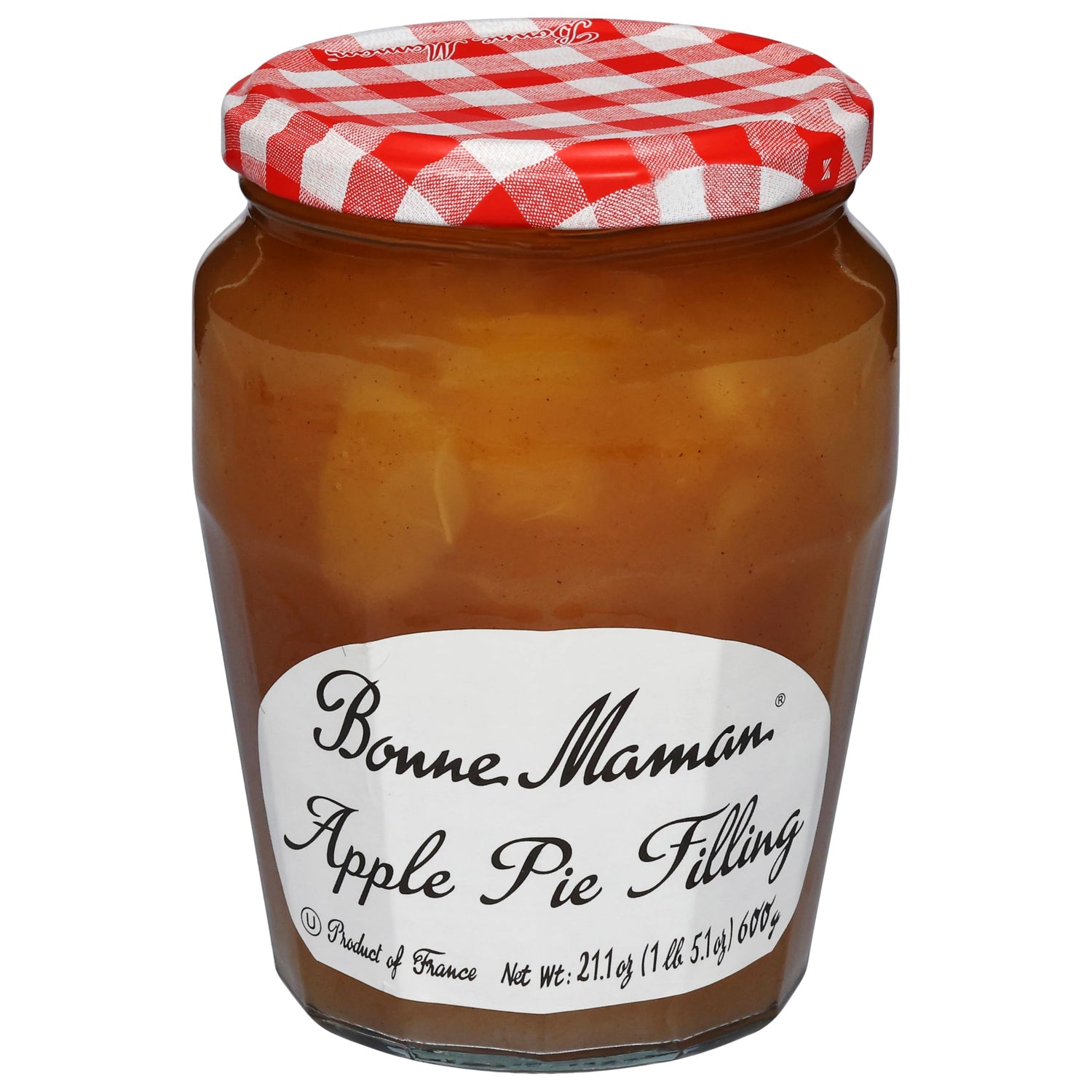 Bonne Maman apple pie filling jar, ready-to-use topping for classic pies