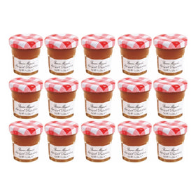 Bonne Maman Apricot Preserves 1oz jar with large apricot pieces, ideal for quick servings.