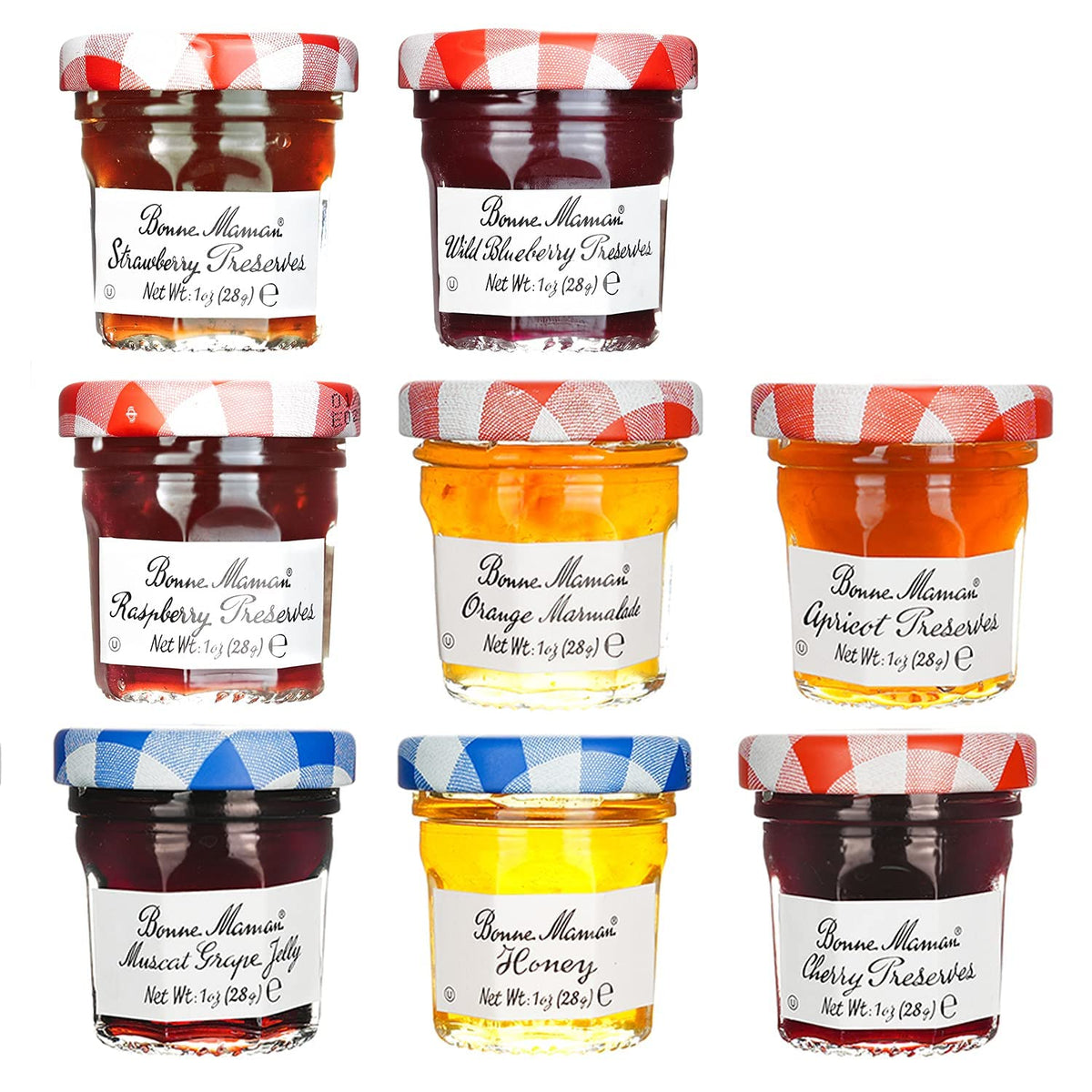 Bonne Maman assorted preserves jar, mini sampler for tasting and gifting