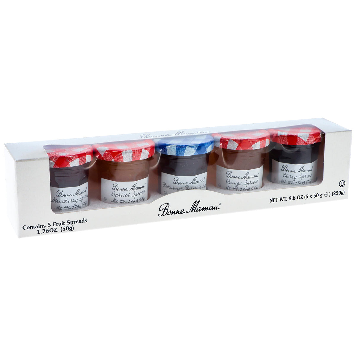 Bonne Maman cherry preserve jar with classic label, great as yogurt topping
