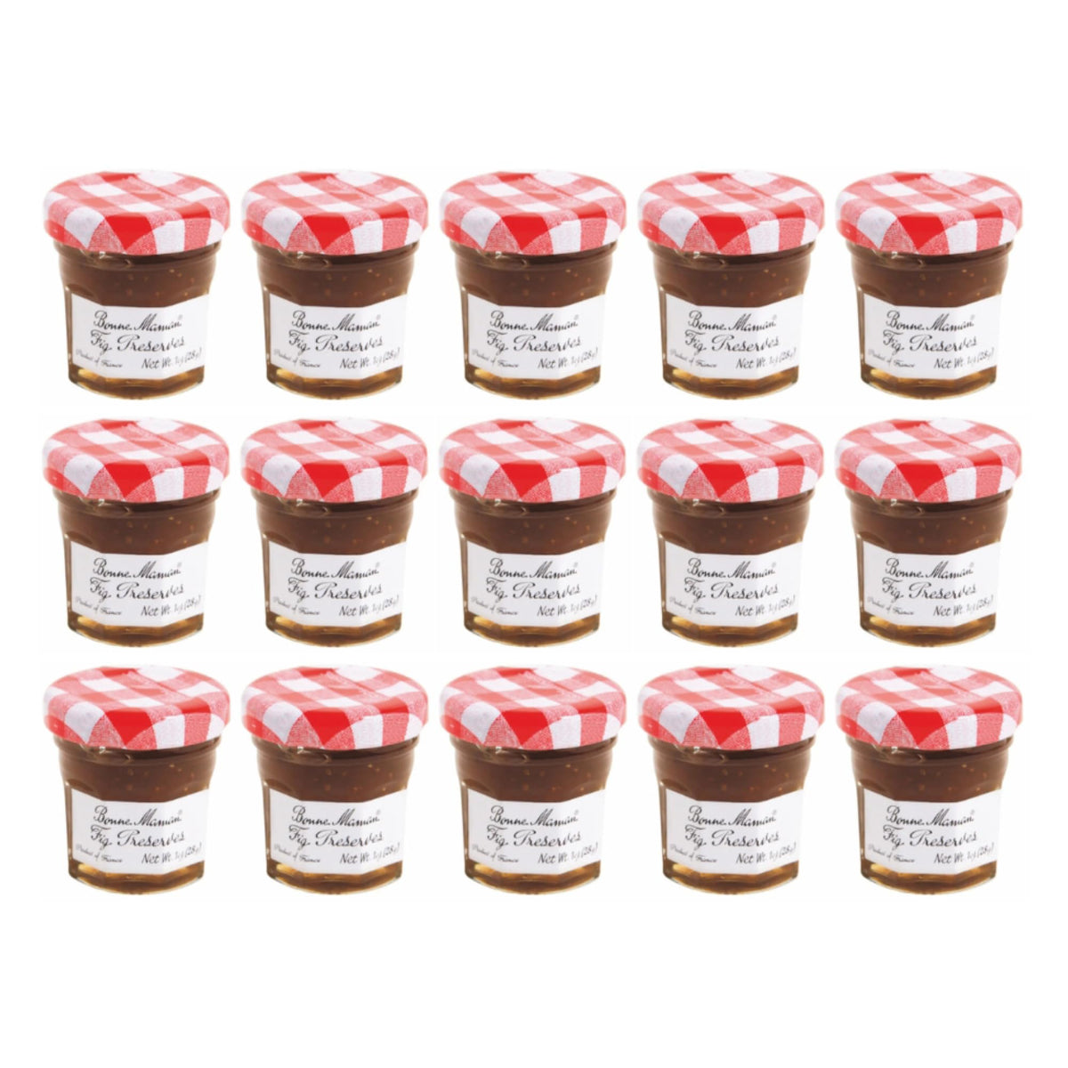 Bonne Maman fig spread in 1oz jars, ideal for cheese boards and bread pairing