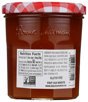 Bonne Maman Mango-Peach Preserves glaze muffins with fruity brightness.