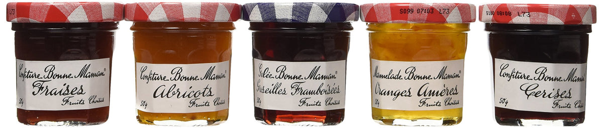 Bonne Maman Mini Jams strawberry jar for breakfast on toast