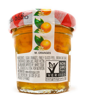Mini marmalade spread on toast with bright citrus flavor