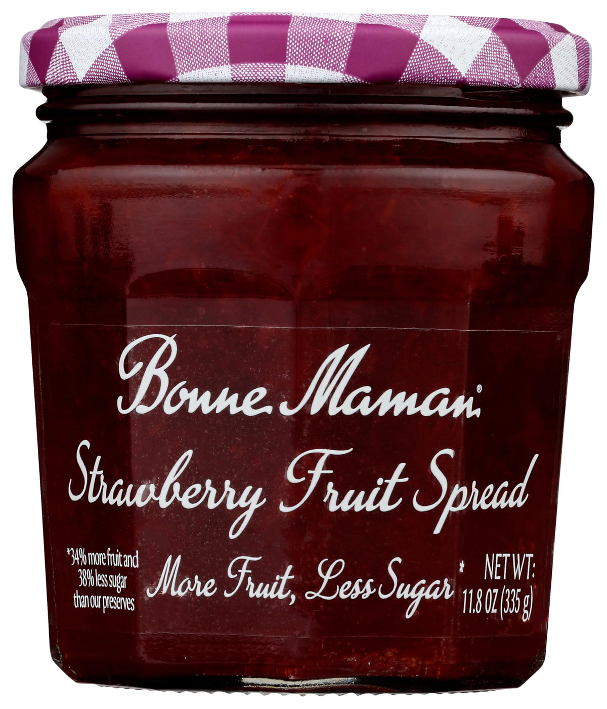 Bonne Maman strawberry fruit spread jar on toast for a fruity breakfast