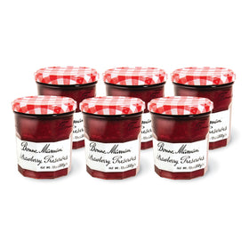 Bonne Maman Strawberry Preserves jar on shelf showing authentic glass packaging
