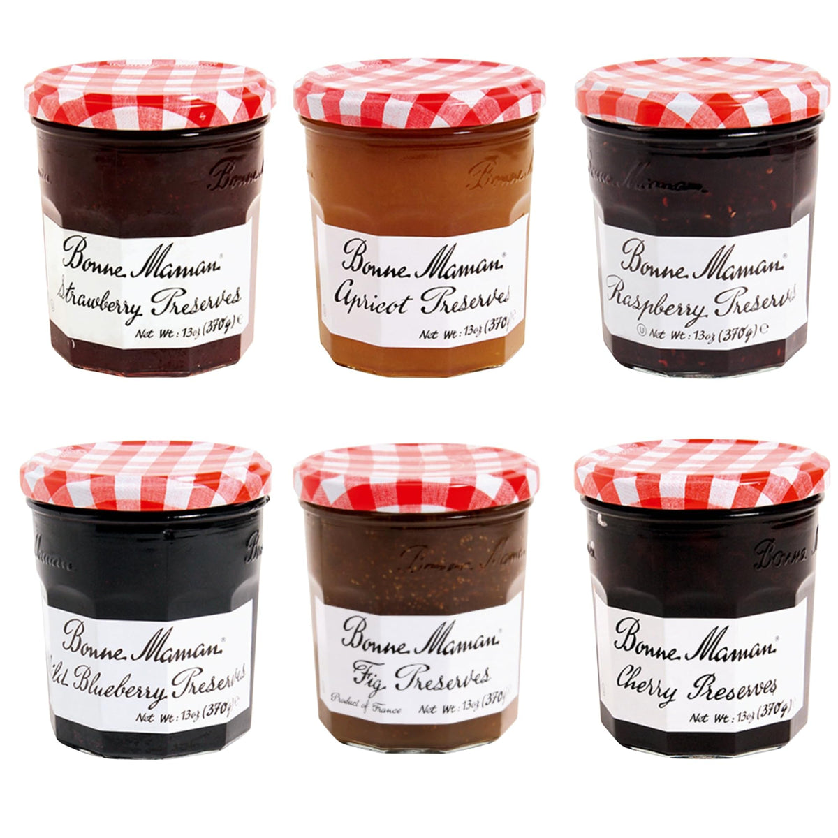 Bonne Maman Variety Preserves Pack jar, ideal for breakfast, baking, and cheese boards.