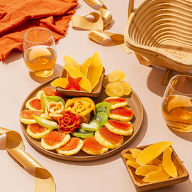 Cantaloupe, papaya, and kiwi medley from Bonnie and Pop for a bright wellness snack.