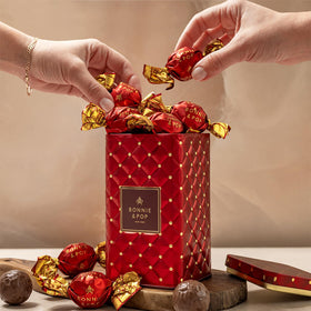 Bonnie and Pop bon bons assortment close-up, rich textures