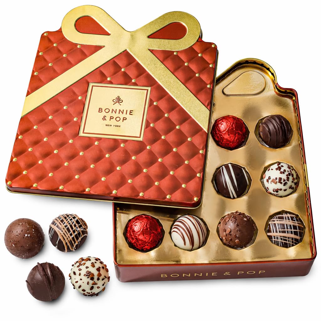 Bonnie and Pop chocolate gift basket tin, ideal for elegant gifting.