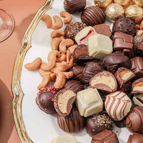 Bonnie and Pop chocolate hazelnut bon bons, elegant treats for celebrations.