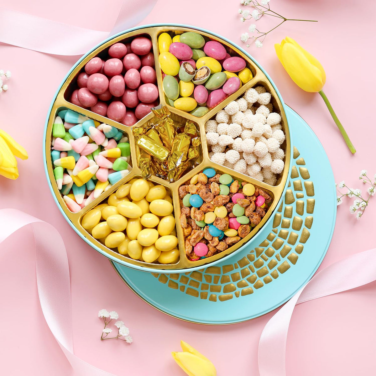 Bonnie and Pop Easter candy corn adds playful color to the table.