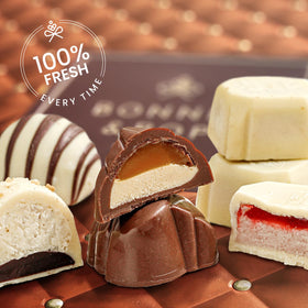 Bonnie and Pop individually wrapped chocolates promote sharing and freshness.