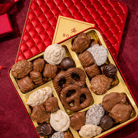 BONNIE AND POP premium chocolates close-up highlighting rich textures and flavors