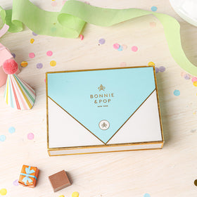 Ready-to-gift Bonnie and Pop birthday card chocolate set for easy gifting.